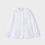 Camicia Manica Lunga Punto Smoke In Cotone Bambina MAYORAL 4195