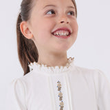 Blusa manica Lunga In Cotone Con Ricami Bambina MAYORAL 4196