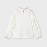 Blusa manica Lunga In Cotone Con Ricami Bambina MAYORAL 4196