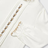 Blusa manica Lunga In Cotone Con Ricami Bambina MAYORAL 4196