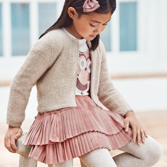 Cardigan Pellicciotto Con Zip Bambina MAYORAL 4308