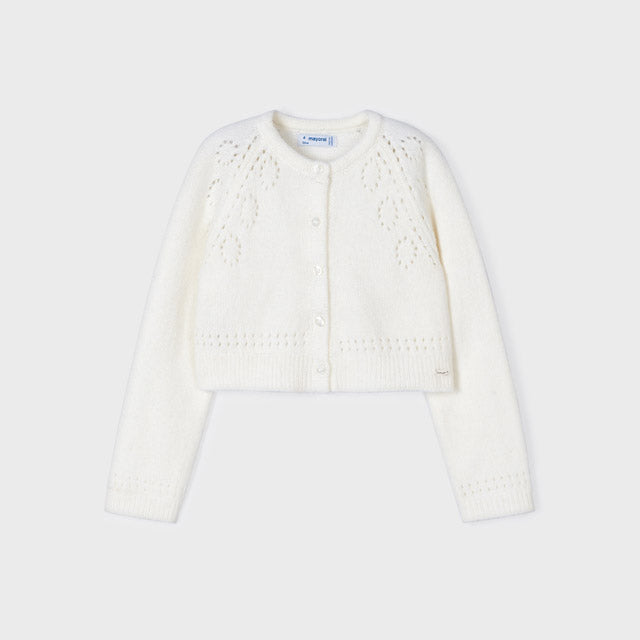 Cardigan Tricot Traforato In Misto Lana Bambina MAYORAL 4310