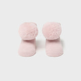 Set Calzini E Fascia Con Pom Pon In Caldo Cotone Neonata MAYORAL 9657