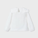 Blusa Con Collo Volant In Caldo Cotone Bambina MAYORAL 4134
