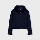 Cardigan Con Colletto In Ecopelliccia Bambina MAYORAL 4311