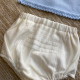 Completino Manica Lunga In Filo Con Culotte In Cotone Celeste Neonati GRANLEI 254