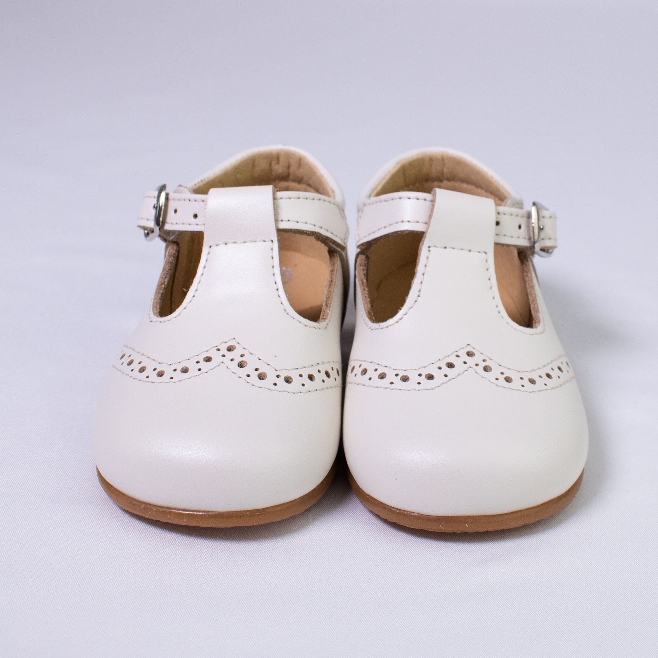 Erste-Schritte-Schuhe mit Ösen aus Leder für Neugeborene PANYNO B2004