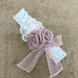 Fascia In Pizzo Con Fiori Neonata MIMILU' 735C