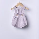 Salopette Lavorata In Maglia In Cotone Biologico Neonata WEDOBLE 05305A