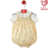 Pagliaccetto Stampato In Cotone Con Camicia Neonata DEL SUR 1830