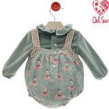 Completo Con Salopette Stampata Neonata DEL SUR 1836