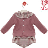 Completo Maglia Con Culotte Rosa Neonata DEL SUR 1839