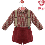 Completo Bermuda E Camicia Con Bretelle Neonato DEL SUR 1875