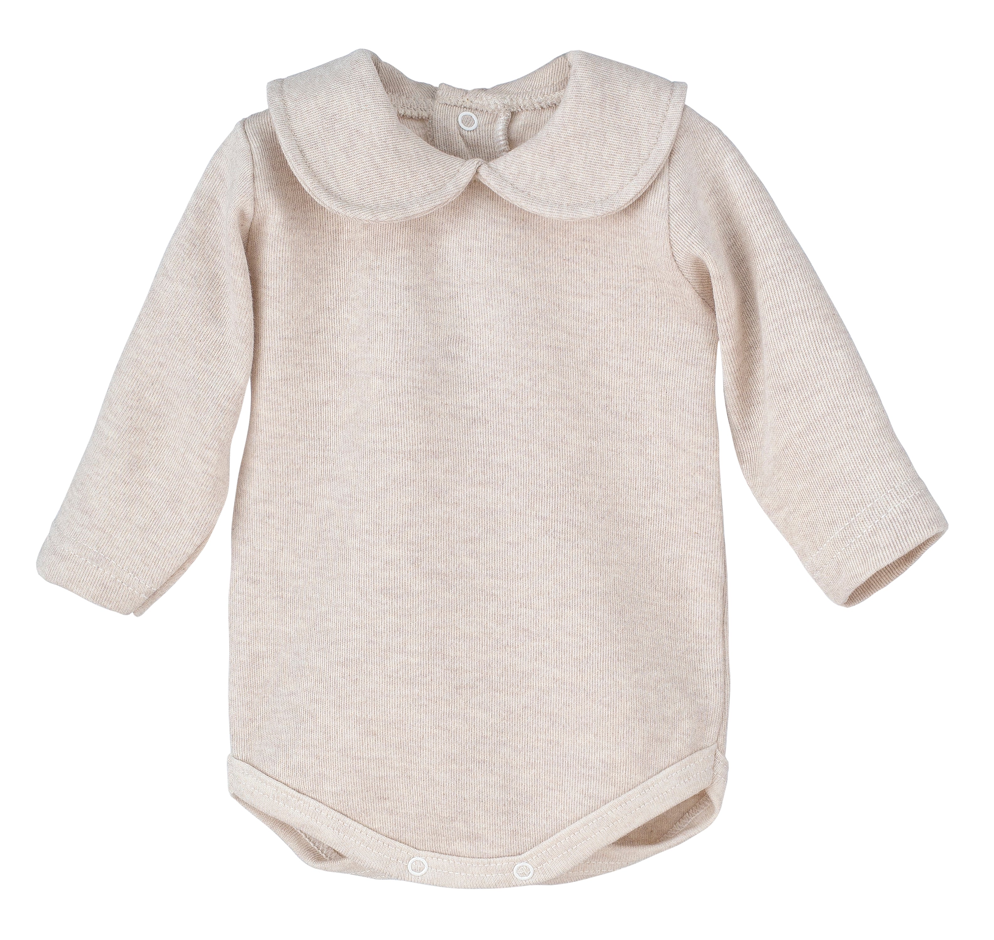 Langarm-Body aus warmer Baumwolle mit Rundkragen für Neugeborene SQUID 19089