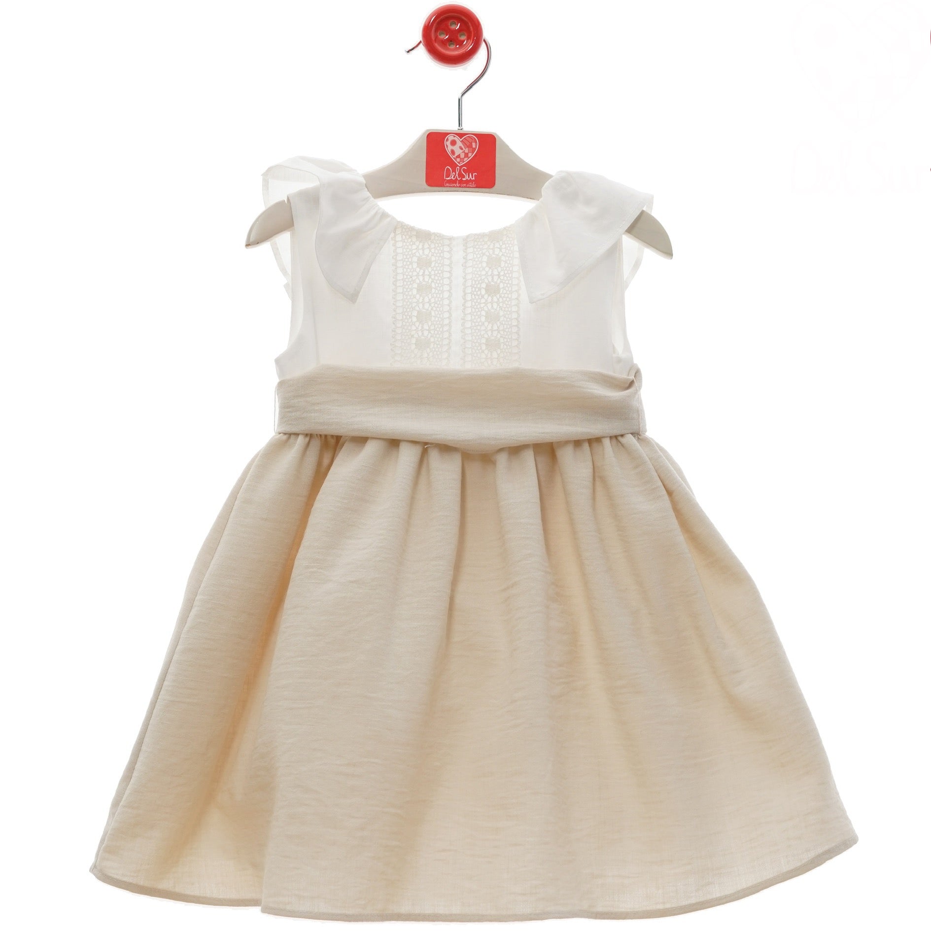 Abito Elegante Svasato In Misto Lino Bambina DEL SUR 0562