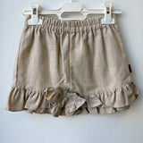 Shorts Con Ruches In Tessuto Naturale Bambina  COCOTE 41093