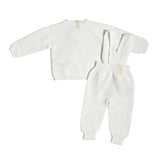 Set mit langen Latzhosen aus warmer Bio-Baumwolle für Neugeborene WEDOBLE I2301322B