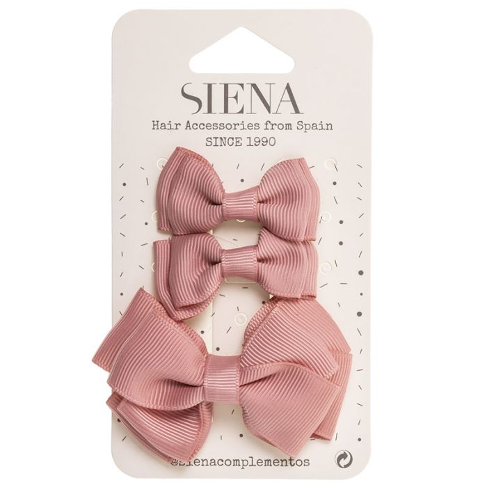 Set Di 3 Fermagli Con Fiocco Bambina SIENA 7435