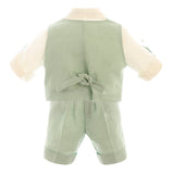 Completo Elegante 4 Pezzi In Lino Neonato BUFI M0557A