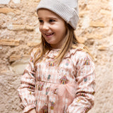 Abito Manica Lunga In Caldo Cotone Stampato Bambina CALAMARO 21305