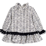 Abito Svasato Manica Lunga In Tessuto Operato Bambina CALAMARO 21317