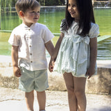 Abito A Palloncino In Pizzo San Gallo Bambina CALAMARO 21334