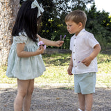 Abito A Palloncino In Pizzo San Gallo Bambina CALAMARO 21334