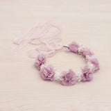 Coroncina Con Fiori E Nebbiolina e Nastri Neonata SIENA 7022