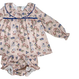 Abito Manica Lunga Svasato  Con Culotte In Caldo Cotone Neonata YOEDU 2053