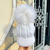 Cappello In Misto Lana E Cashmire Con Pom Pon Ecologico Neonato/a FURFANTE CT1610EA