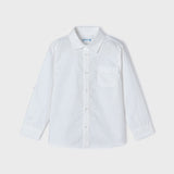 Camicia Basica Bianca Manica Lunga In Cotone Bambino MAYORAL 140N