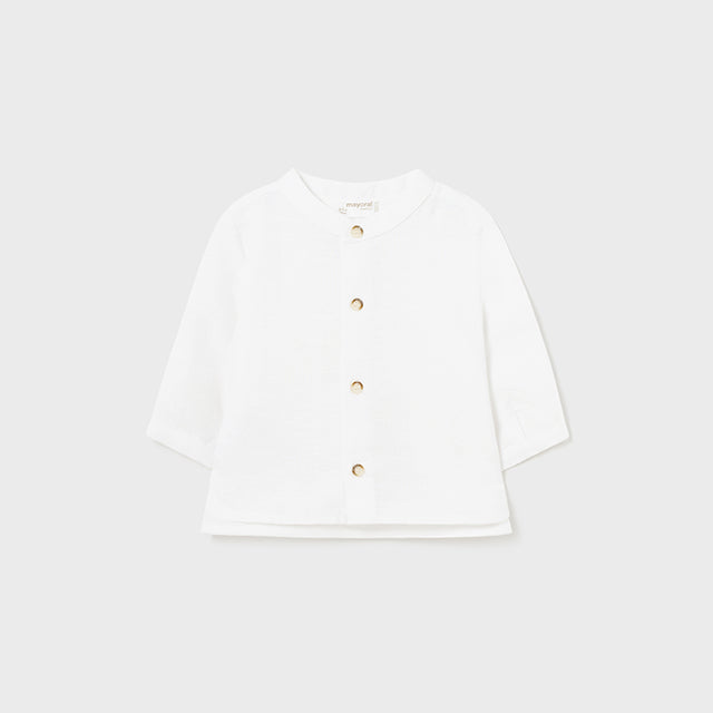 Camicia Con Colletto Coreano In Misto Lino Neonato MAYORAL 1195