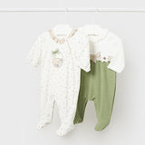 Set Di Due Tutine Intere In Cotone Neonata MAYORAL 1709