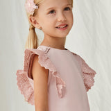 T-Shirt Ricamata In Cotone Bambina MAYORAL 3082