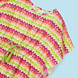 Abito Kaftano Stampato Zigzag Bambina MAYORAL 3942