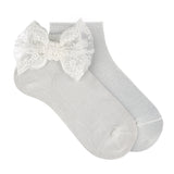 Calzino Corto In Filo Con Fiocco In Pizzo Bambina CONDOR 2407