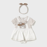 Pagliaccetto Finta Salopette Con Fascia In Cotone Neonata MAYORAL 1658