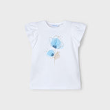 T-Shirt In Cotone Con Fiore A Rilievo Bambina MAYORAL 3002