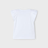 T-Shirt In Cotone Con Fiore A Rilievo Bambina MAYORAL 3002