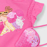 Abito Con Borsetta In Cotone Bambina MAYORAL 3940