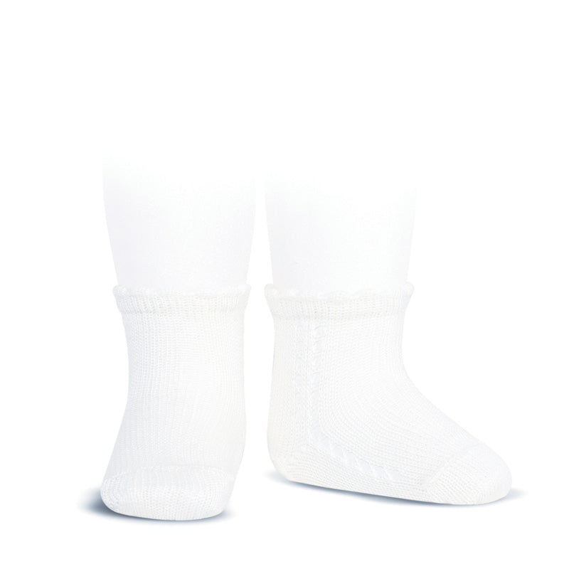 Lange Socken aus Baumwollperlen, seitlich perforiert, Kind CONDOR 2569