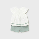 Completo Con Bermuda E Blusa In Misto Lino Neonata MAYORAL 1212