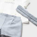 Completo Elegante Con Bermuda E Camicia Con Fascia Neonato MAYORAL 1268