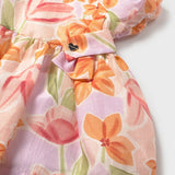 Abito Cerimonia Stampato In Misto Lino Neonata MAYORAL 1909