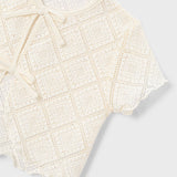 Maglia Manica Corta 2 Pezzi All'Uncinetto Bambina MAYORAL 3015