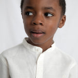 Camicia Manica Lunga Con Collo Coreano In Misto Lino Bambino MAYORAL 3118