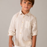 Camicia Manica Lunga In Misto Lino Bambino MAYORAL 3119