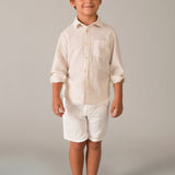 Camicia Manica Lunga In Misto Lino Bambino MAYORAL 3119