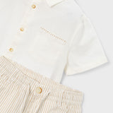 Completo Con Bermuda E Camicia In Misto Lino Bambina MAYORAL 3217