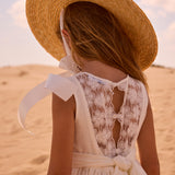 Abito Smanicato Elegante Effetto Lino Bambina MAYORAL 3914